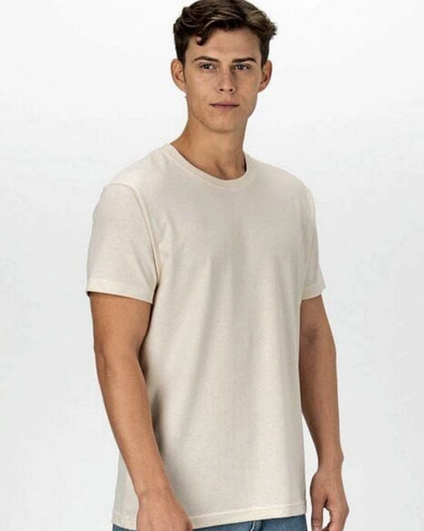 Utopic Unisex T-Shirt aus recycelter Baumwolle und Polyester Rundhals – Ansicht 2