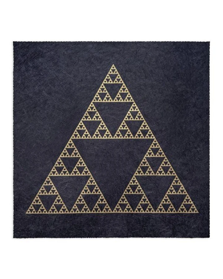 Veskor Cassiopeia SIERPINSKI DREIECK Heilige Geometrie Linoldruck