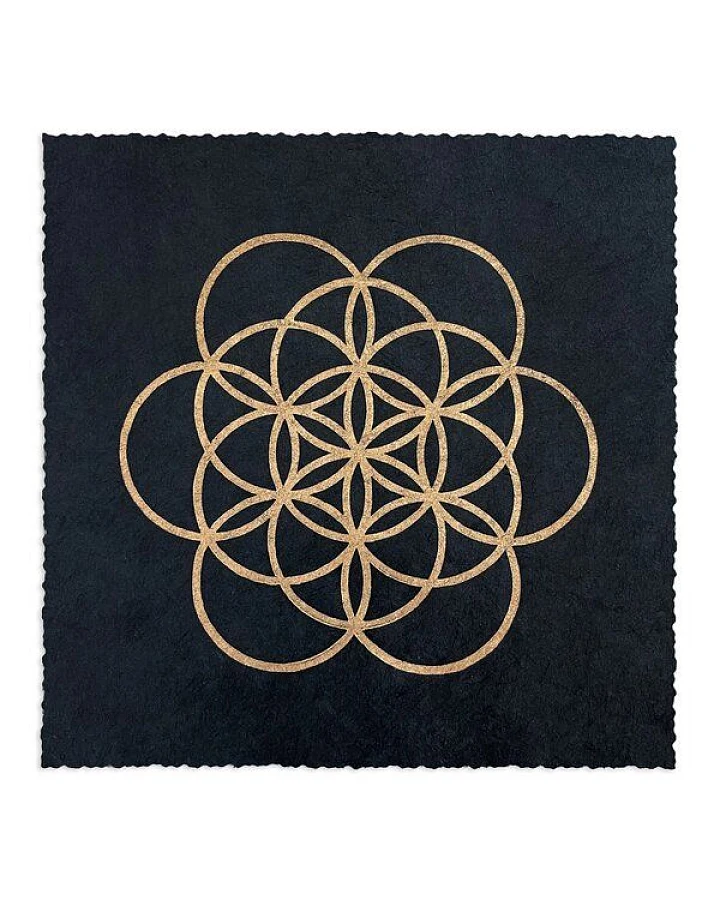 Veskor Cassiopeia FLOWER OF LIFE Heilige Geometrie Linoldruck