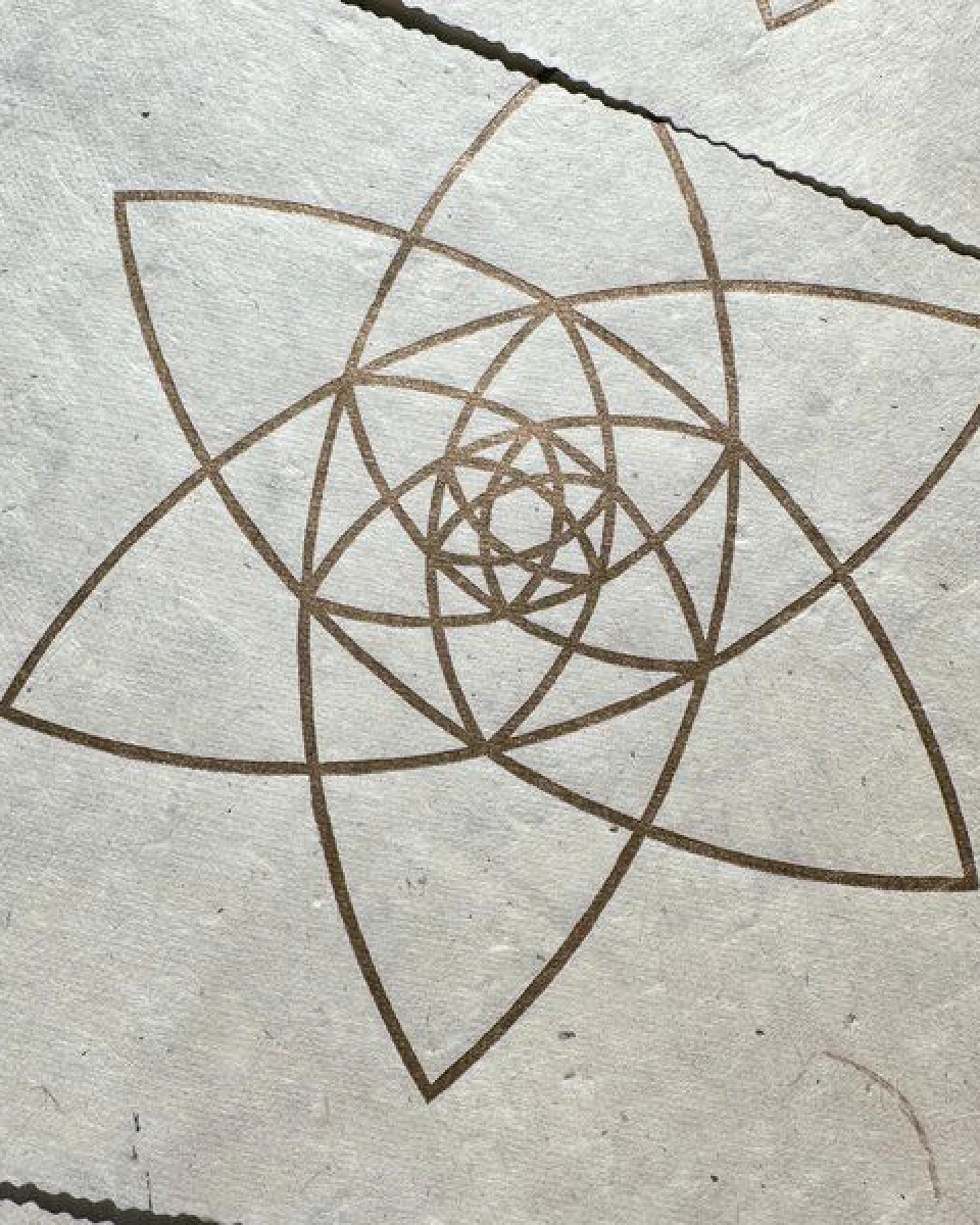 Veskor Cassiopeia BLÜTEN DER LIEBE Heilige Geometrie Linoldruck – Ansicht 4