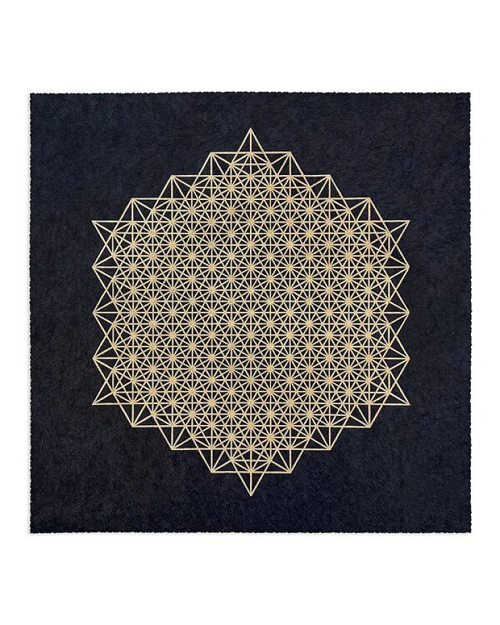 Veskor Cassiopeia STERN TETRAEDER 512 Heilige Geometrie Linoldruck