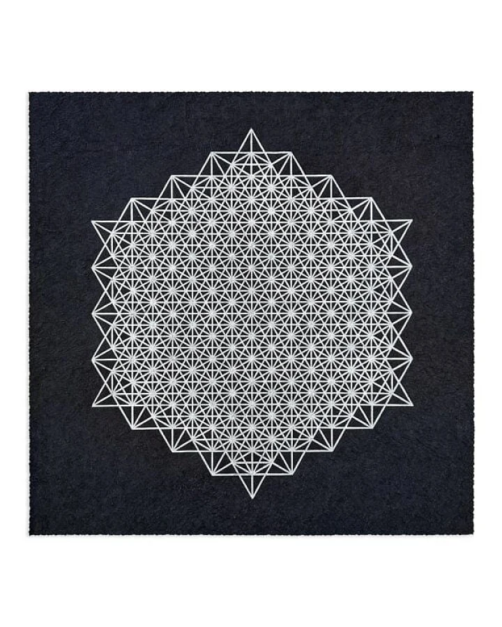 Veskor Cassiopeia STERN TETRAEDER 512 Heilige Geometrie Linoldruck
