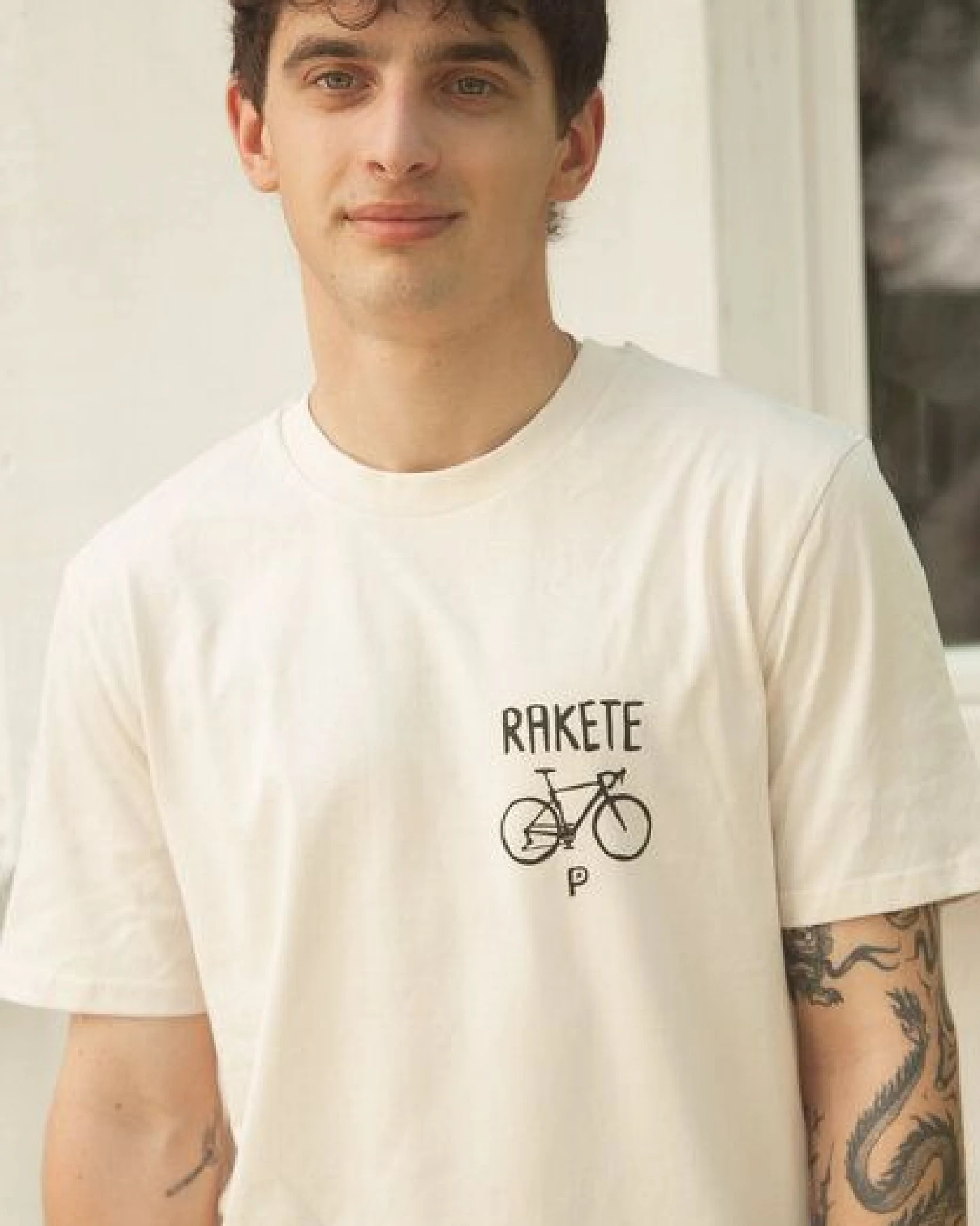 päfjes Gepard die Rakete Fahrrad Gravel - Unisex Männer Bio T-Shirt – Ansicht 2