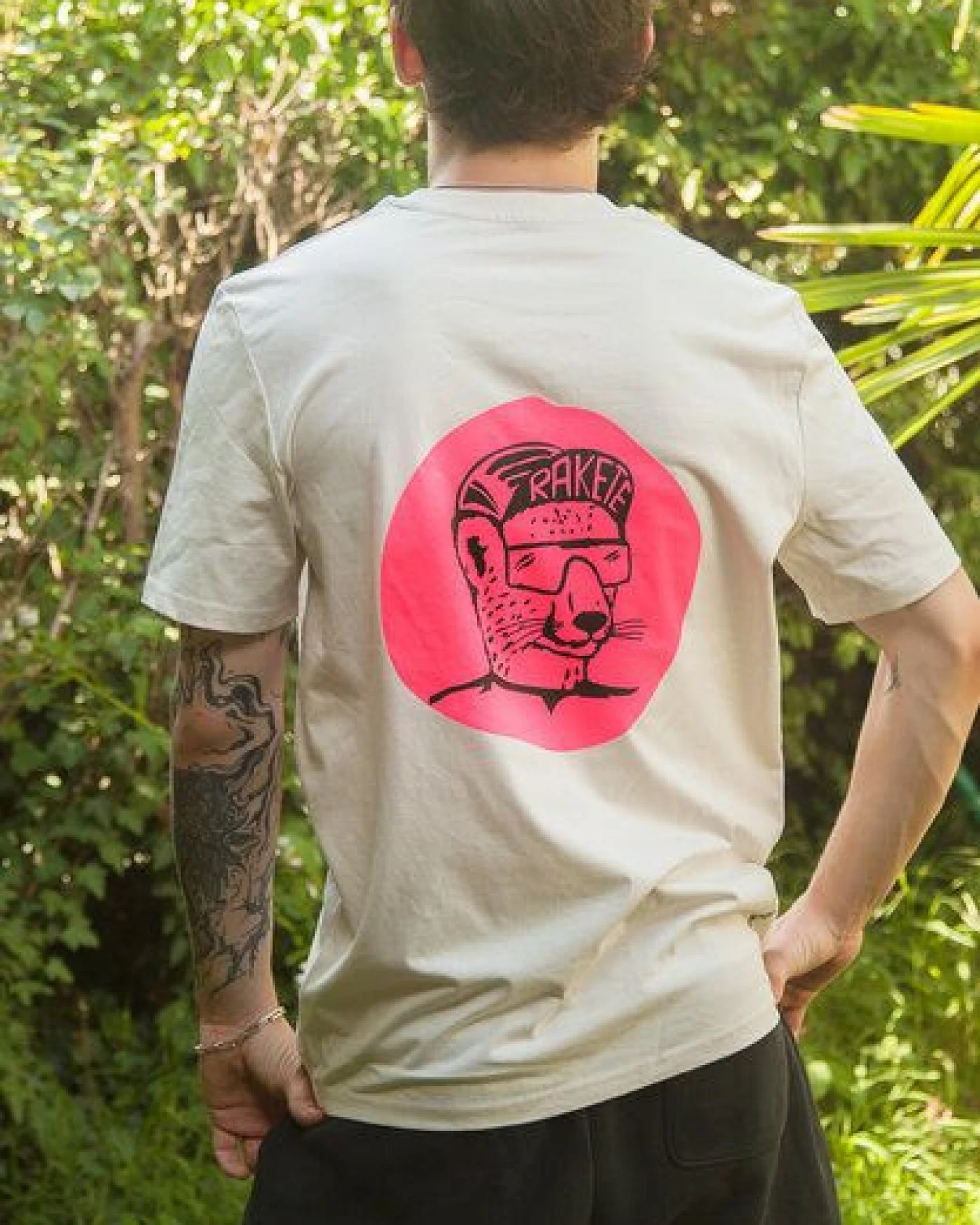 päfjes Gepard die Rakete Fahrrad Gravel - Unisex Männer Bio T-Shirt – Ansicht 3