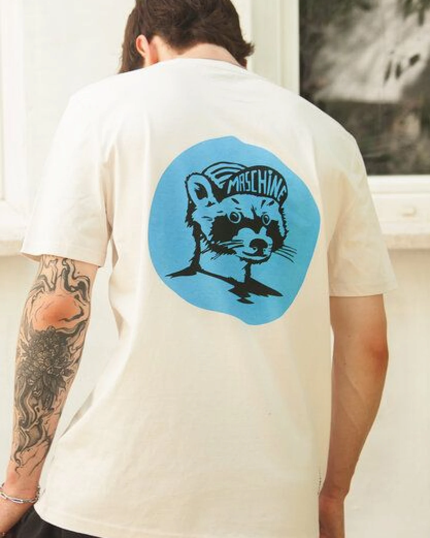 päfjes Waschbär die Maschine Fahrrad Gravel - Unisex Männer Bio T-Shirt – Ansicht 2