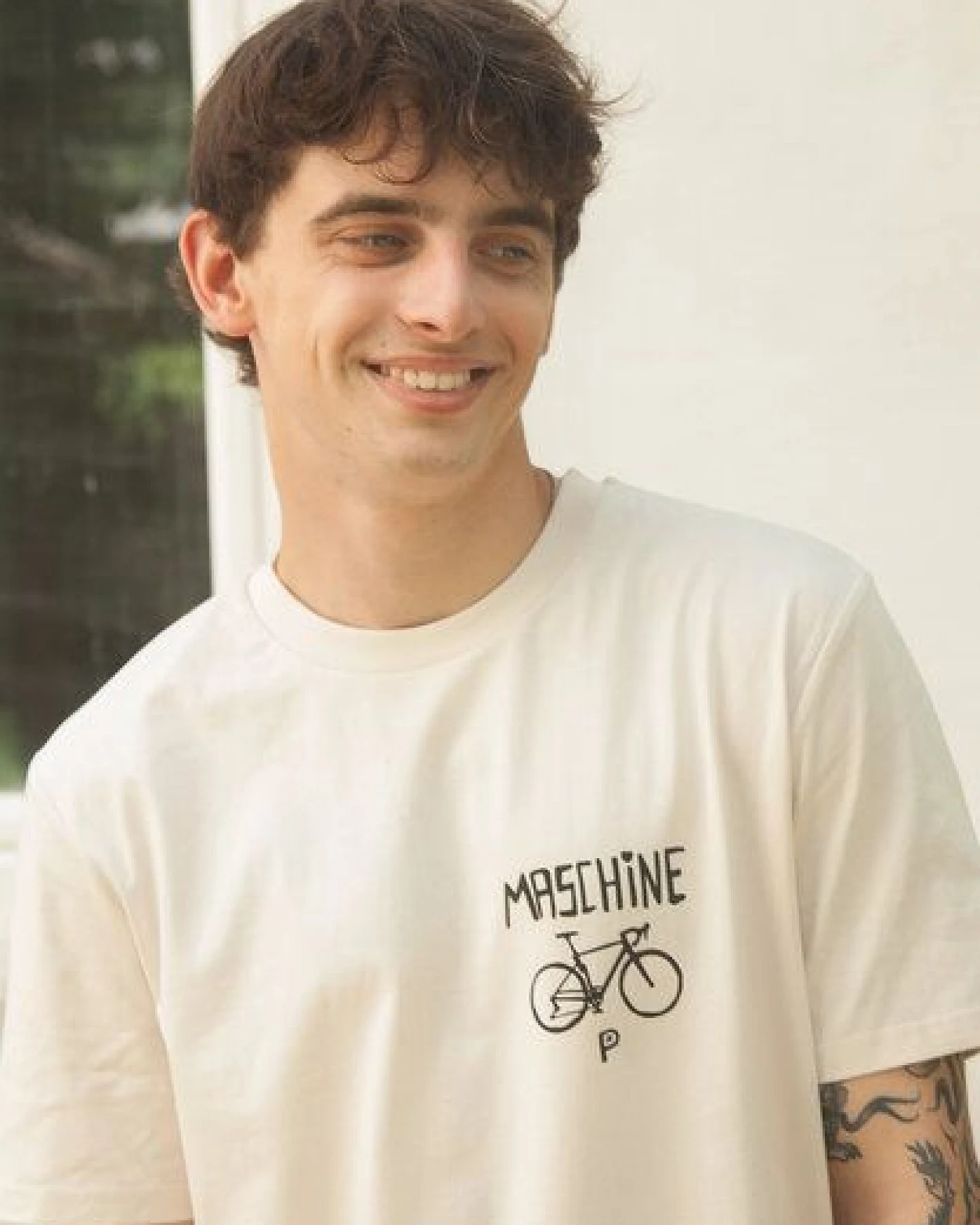 päfjes Waschbär die Maschine Fahrrad Gravel - Unisex Männer Bio T-Shirt – Ansicht 3