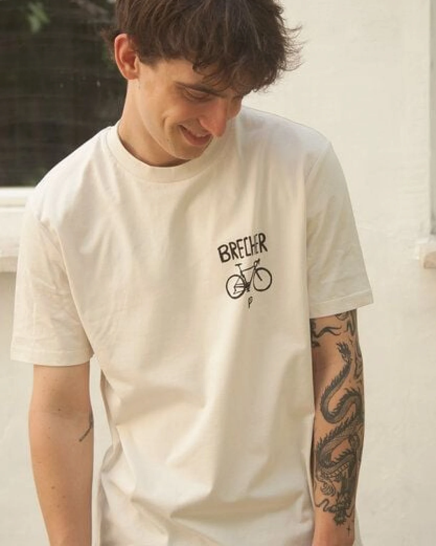 päfjes Nashorn der Brecher Fahrrad Gravel - Unisex Männer Bio T-Shirt – Ansicht 2
