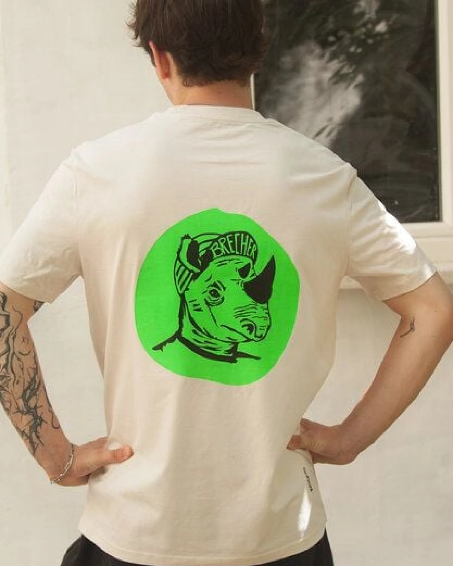 päfjes Nashorn der Brecher Fahrrad Gravel - Unisex Männer Bio T-Shirt – Ansicht 2