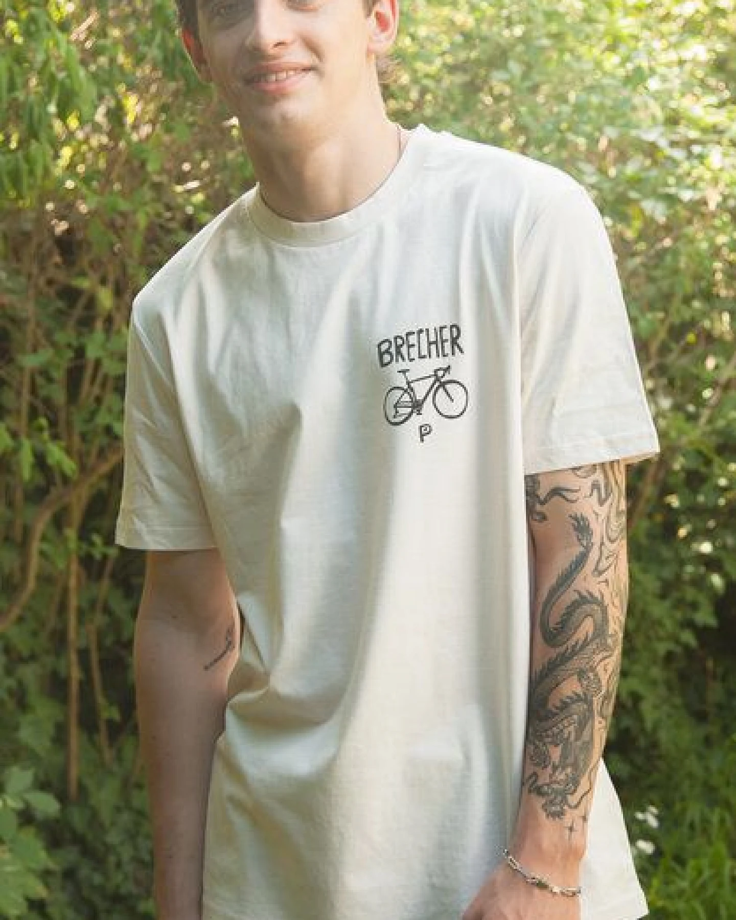 päfjes Nashorn der Brecher Fahrrad Gravel - Unisex Männer Bio T-Shirt – Ansicht 3