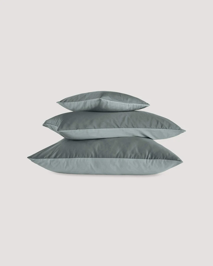 hessnatur Satin Wende-Kissenbezug aus Bio-Baumwolle - grün - Größe 40x40 cm