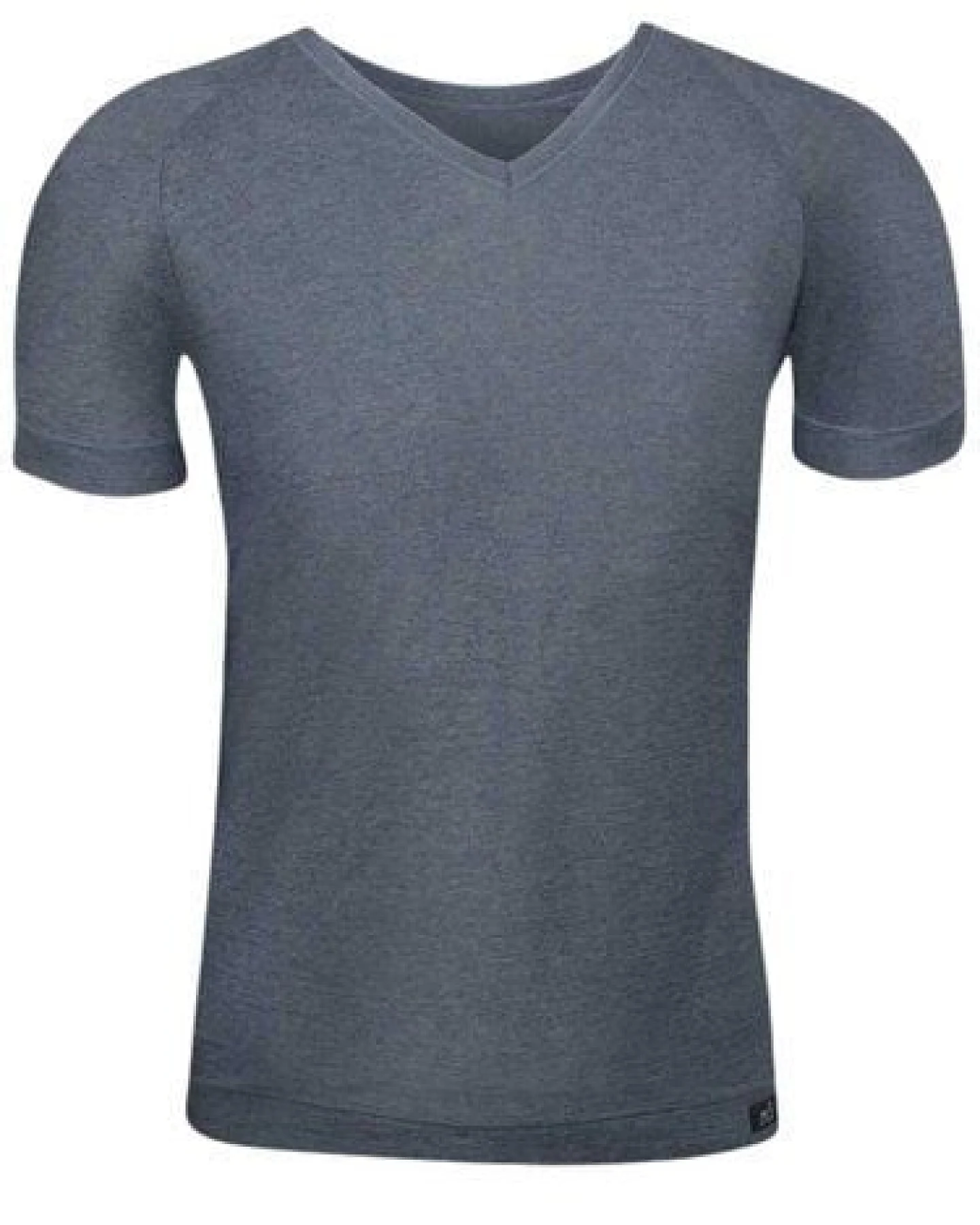 ZD Zero Defects Kurzarm-Unterhemd aus ägyptischer Baumwolle mit V-Ausschnitt – Ansicht 4