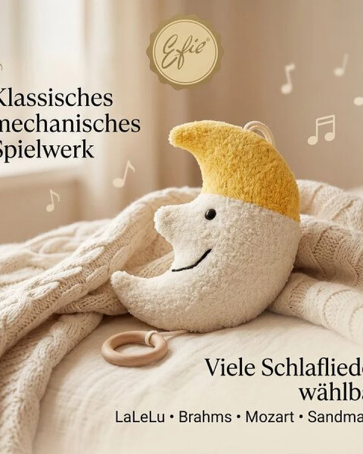Efie Spieluhr Mond, kbA (organic), Made in Germany