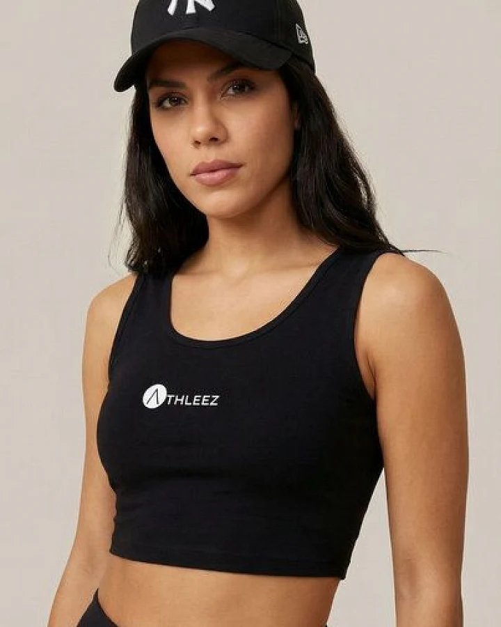 THE FACE OF ELEMENTS ATHLEEZ LYO.Pulse - HIGH PERFORMANCE FITTED CROP TOP AUS NATURFASER