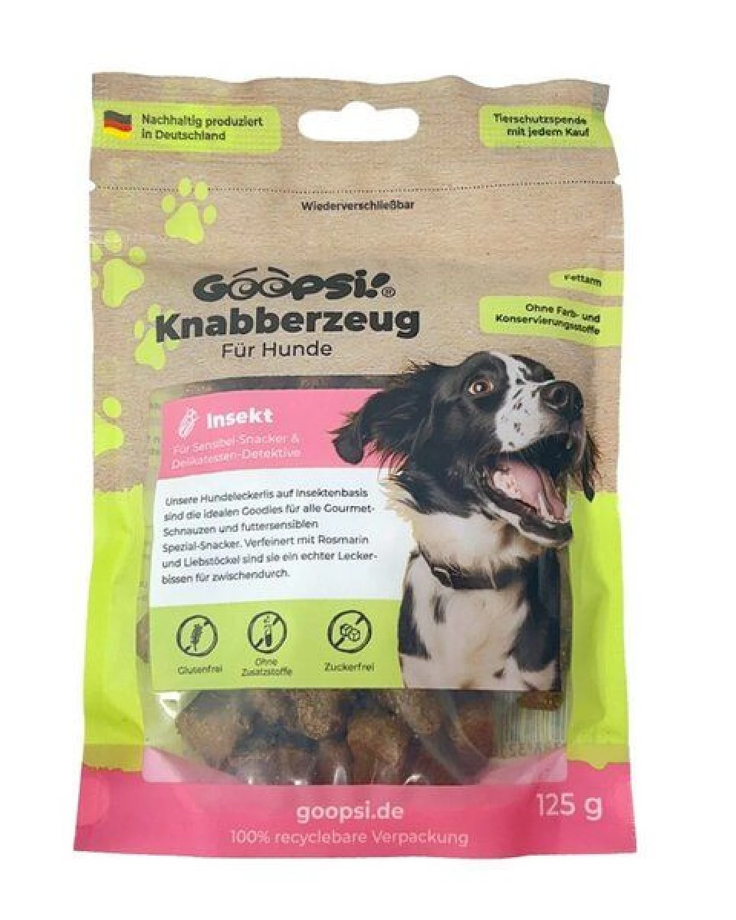 GOOPSI Insekten Hundeleckerli, Hundesnack ab 125g – Ansicht 2