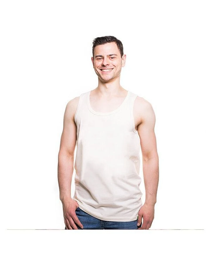 Kipepeo-Clothing Herren Tank-Top aus Bio-Baumwolle Natur Made in Africa RESTPOSTEN