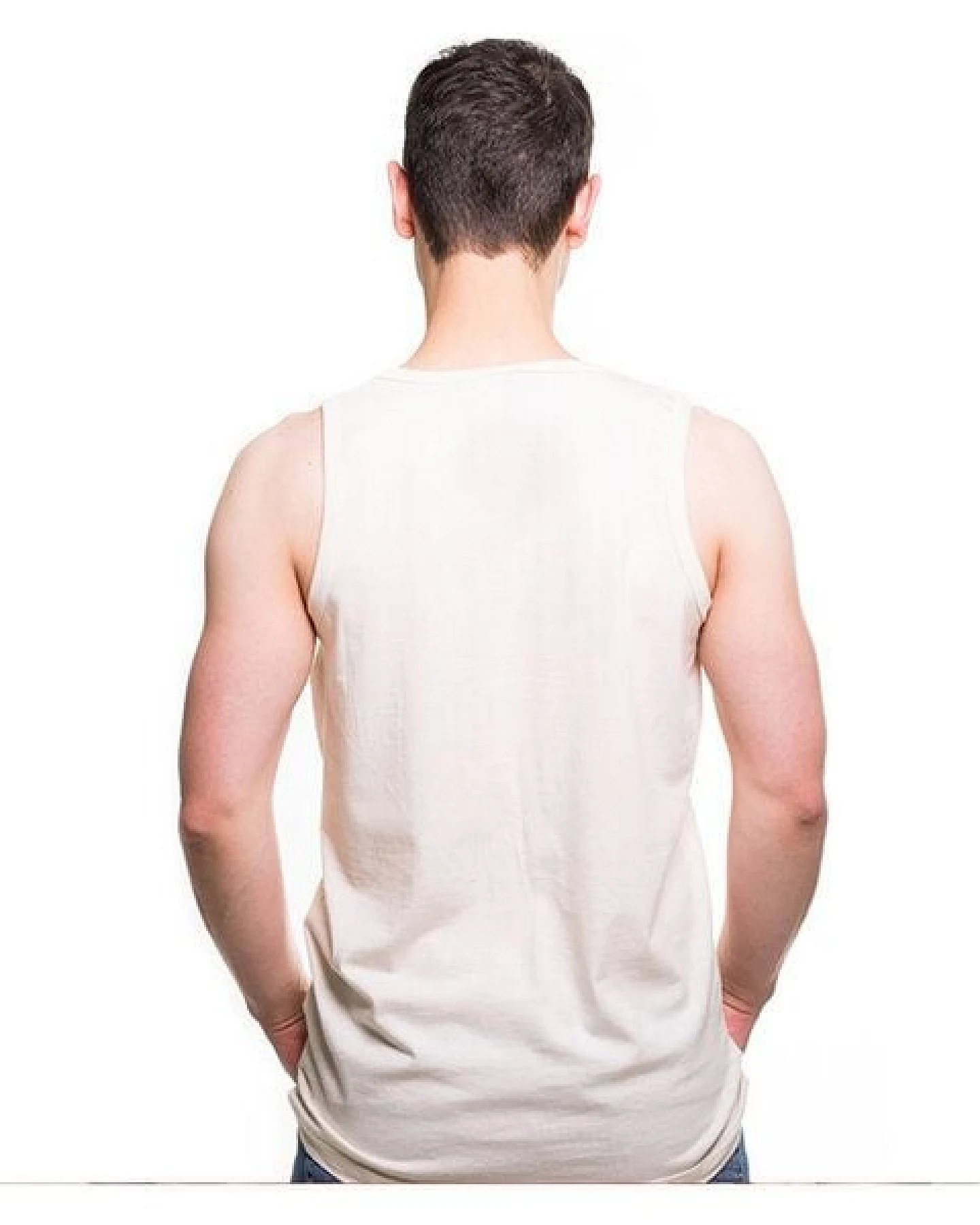 Kipepeo-Clothing Herren Tank-Top aus Bio-Baumwolle Natur Made in Africa RESTPOSTEN – Ansicht 2