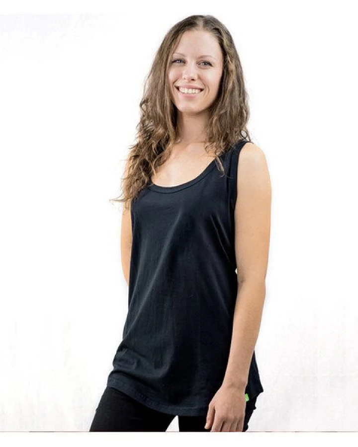 Kipepeo-Clothing Frauen Tank-Top Schwarz Made in Africa RESTPOSTEN