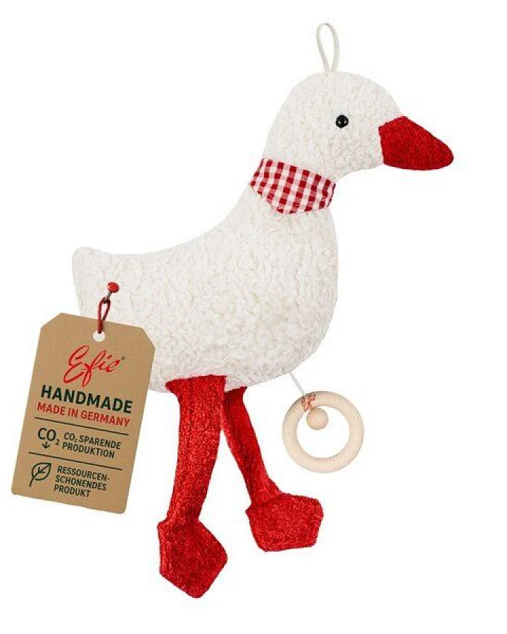 Efie Spieluhr Gans rot, kbA (organic), Made in Germany