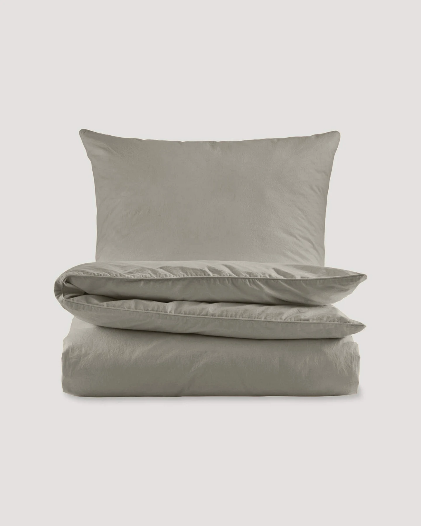 hessnatur Perkal Bettwäsche-Set aus Bio-Baumwolle - beige - Größe 200x200 / 2x40x80 cm – Ansicht 3