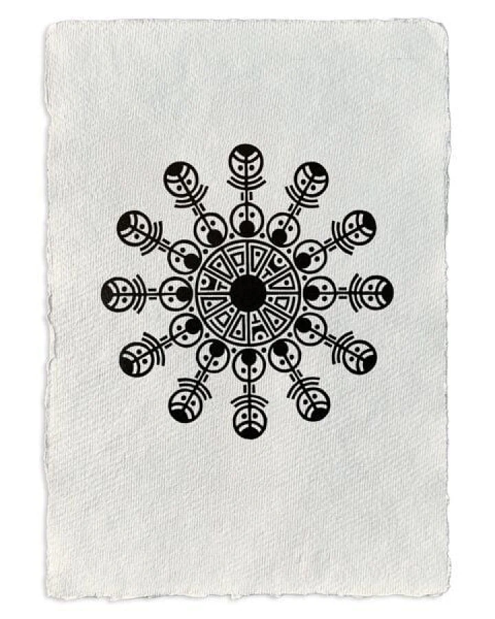 Veskor Cassiopeia KORNKREIS II Linoldruck