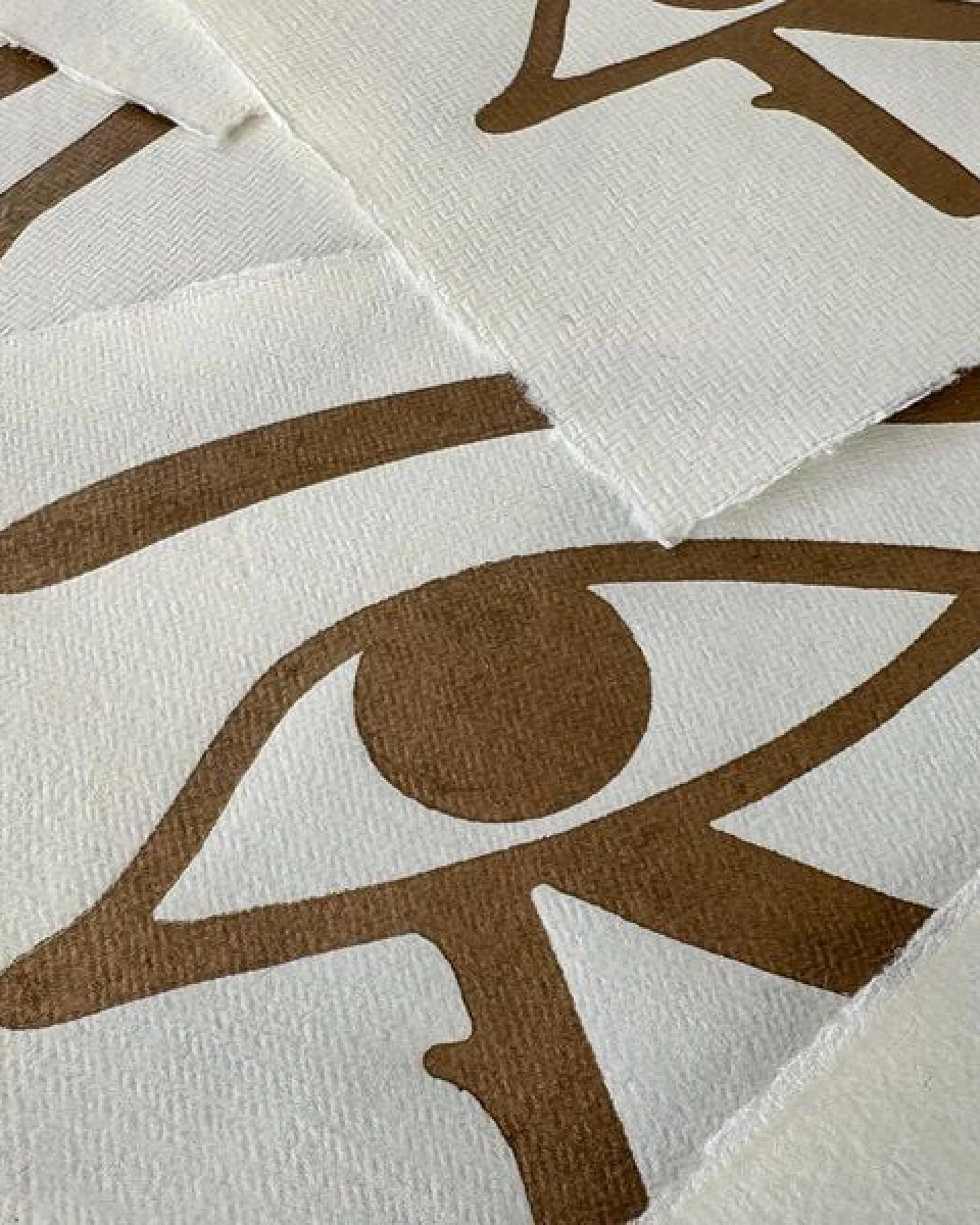 Veskor Cassiopeia AUGE DES HORUS Symbol Hieroglyphen Linoldruck – Ansicht 3