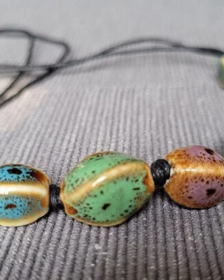 El Puente Halskette mit Keramikperlen, handmade und Fair Trade