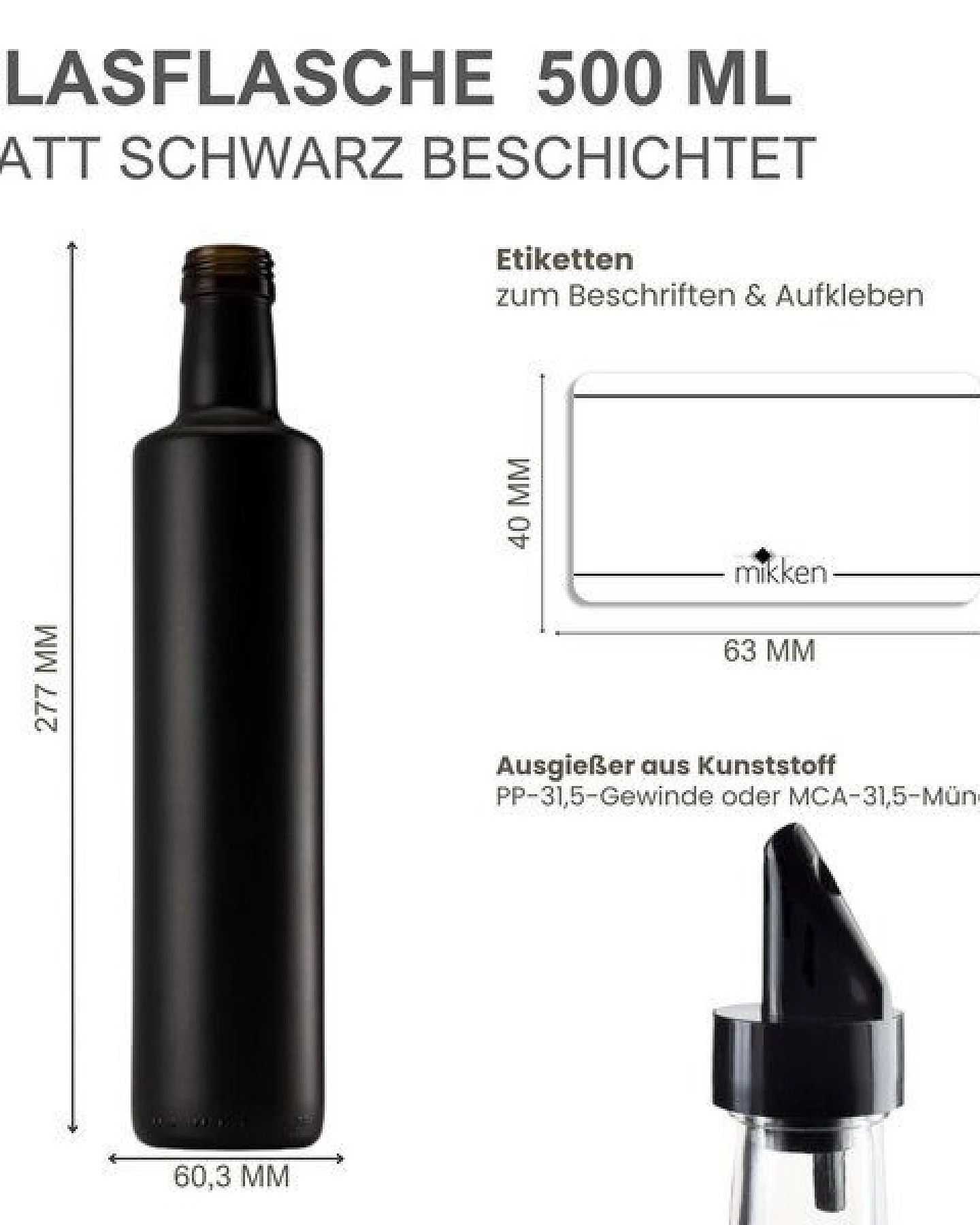 mikken Ölflasche 250 ml – Ansicht 2