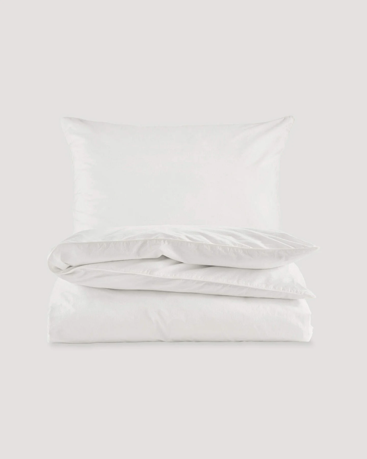 hessnatur Perkal Bettwäsche-Set aus Bio-Baumwolle - weiß - Größe 155x220 / 80x80 cm – Ansicht 3