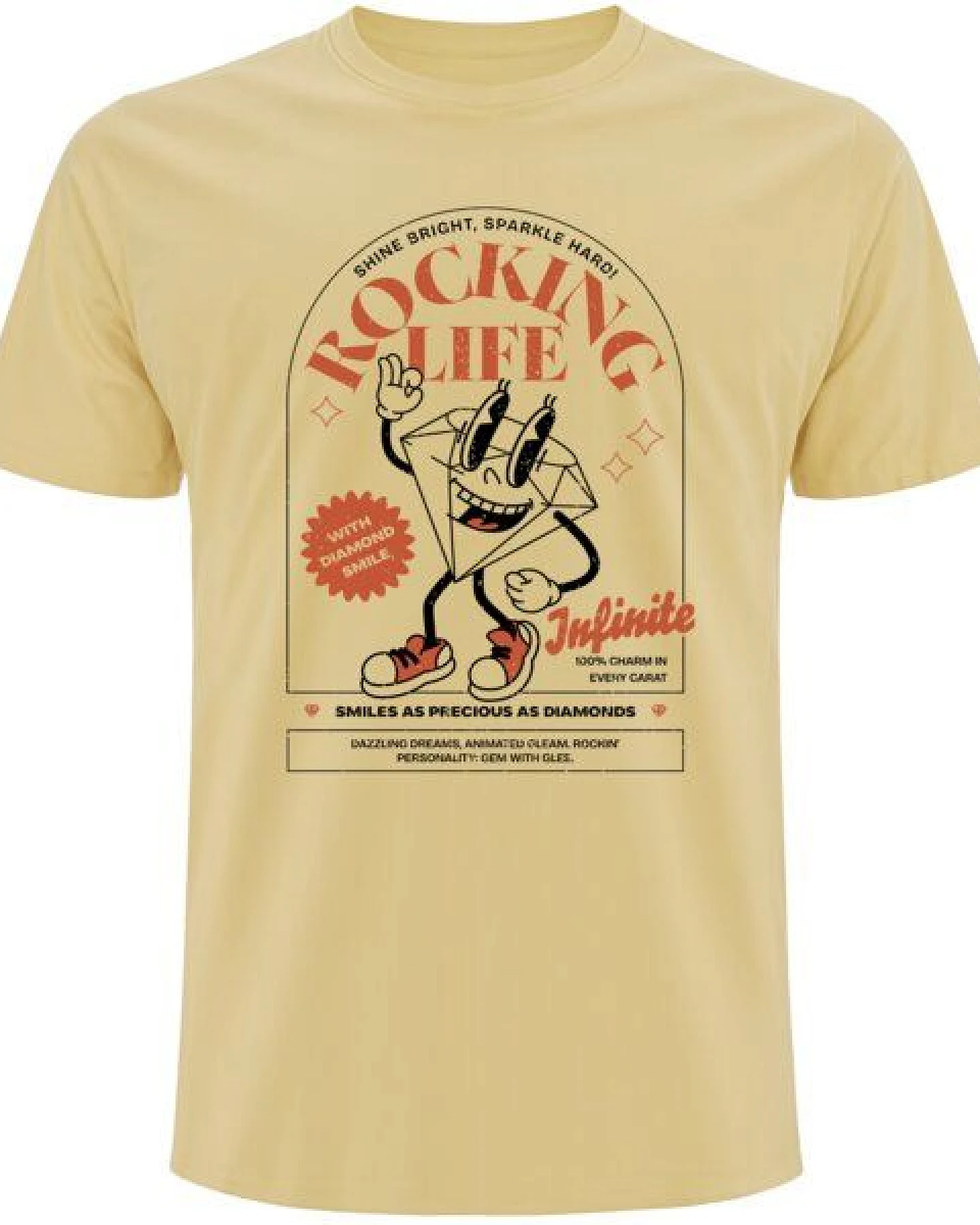Spreecult Rocking Life - Bio und Fair - Männer Unisex T-Shirt - Fun Retro 70er 60er – Ansicht 2