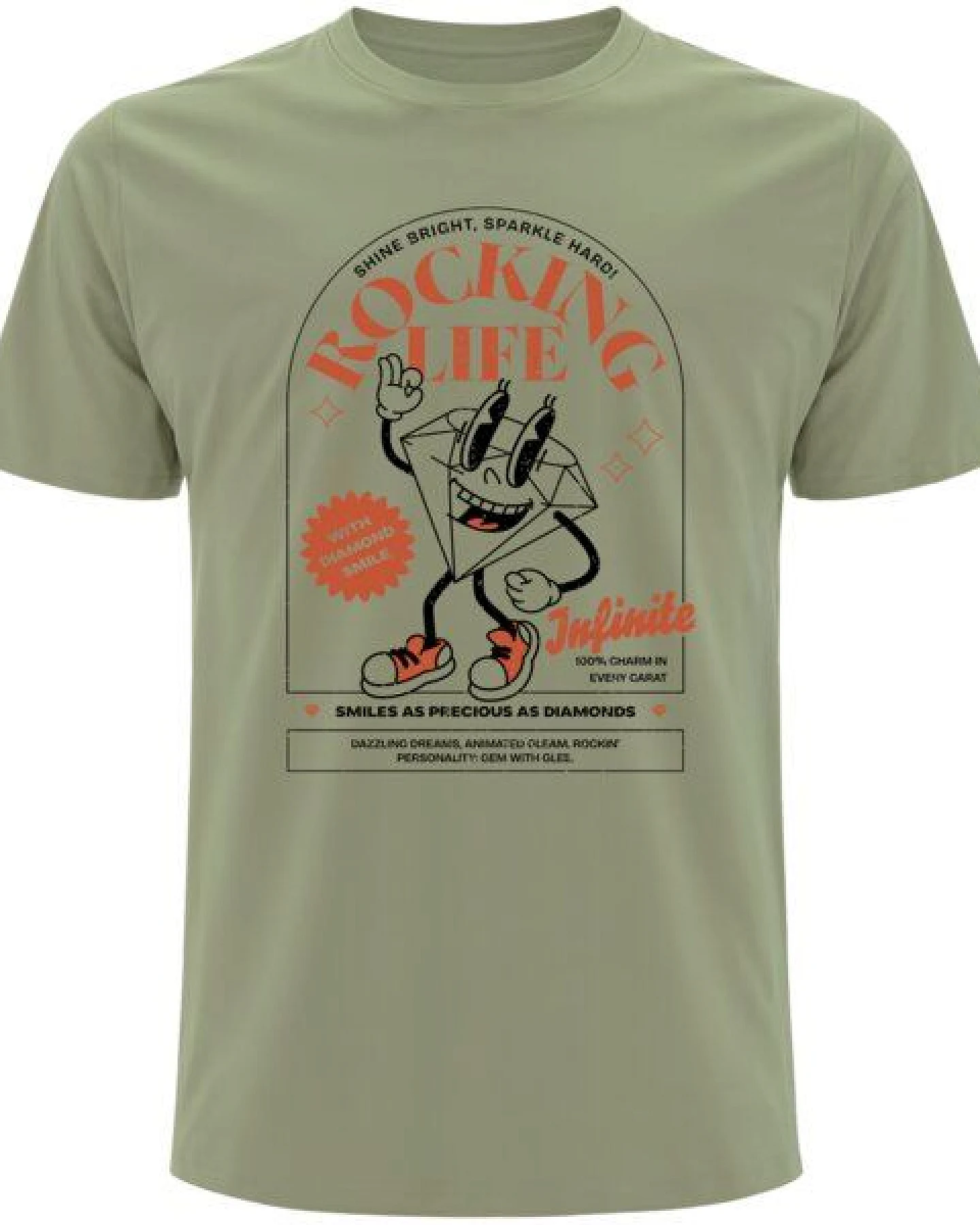 Spreecult Rocking Life - Bio und Fair - Männer Unisex T-Shirt - Fun Retro 70er 60er – Ansicht 2