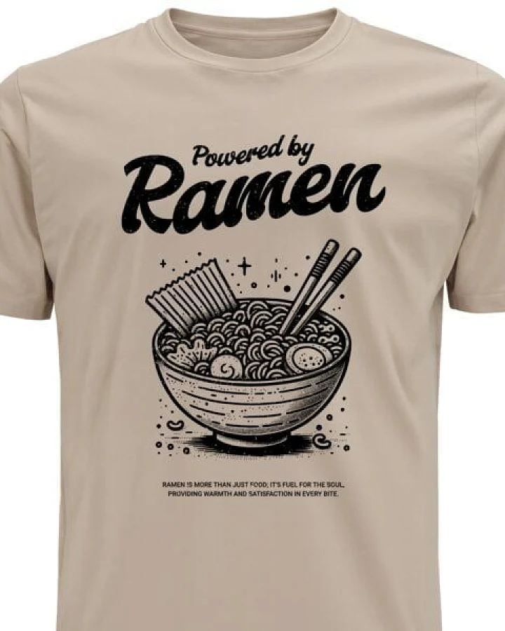 Spreecult Ramen - Bio und Fair - Männer Unisex T-Shirt - Fun Retro Essen