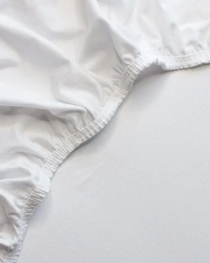 Lesen - Design-Bettwäsche Spannbettlaken aus BIO-Baumwolle für Einzelbett – Weiß