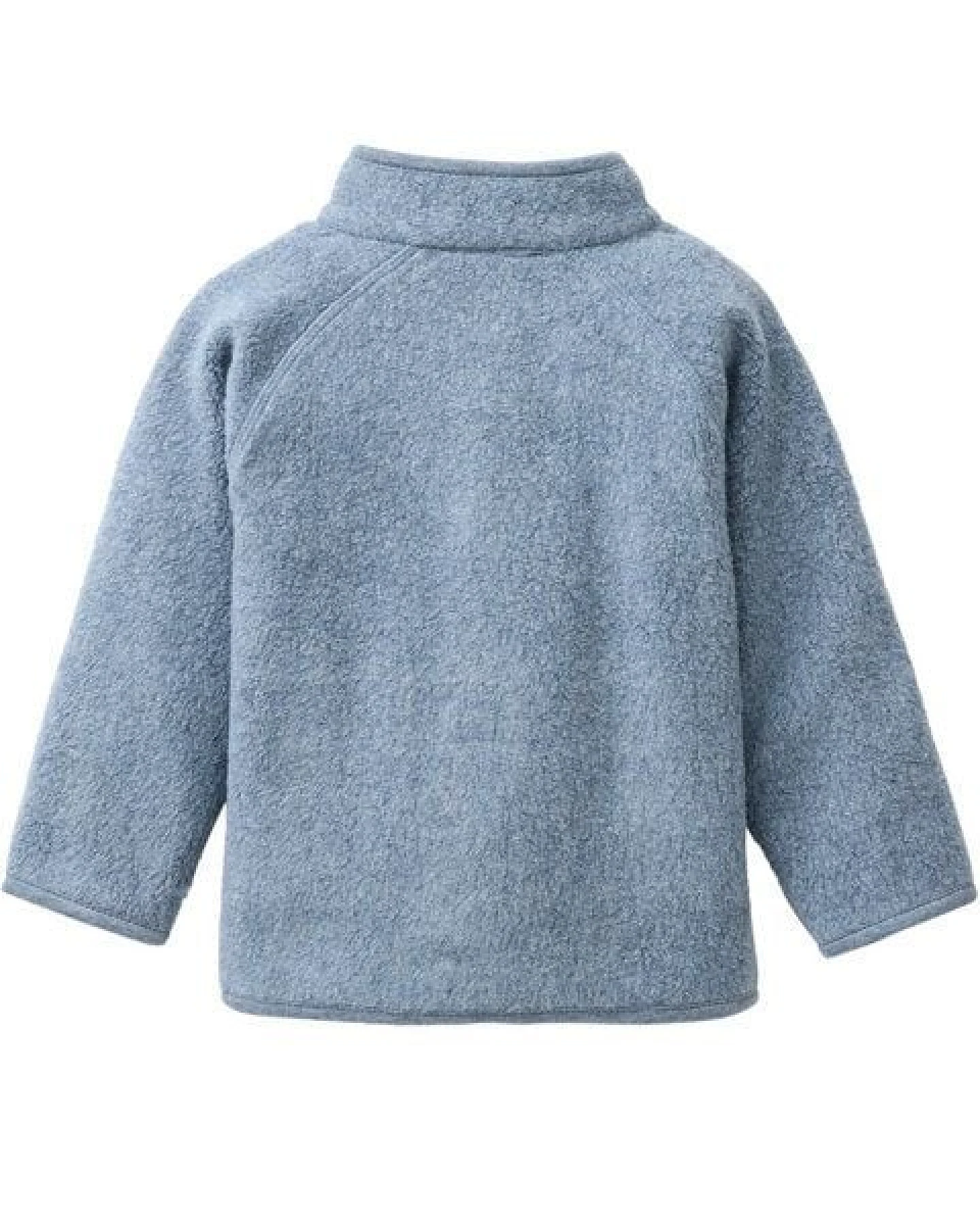 People Wear Organic Fleece Jacke, blau mélange, Bio-Baumwolle – Ansicht 3