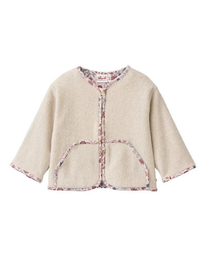 Produktseite: People Wear Organic Fleece Jacke, beige mélange, Bio-Baumwolle