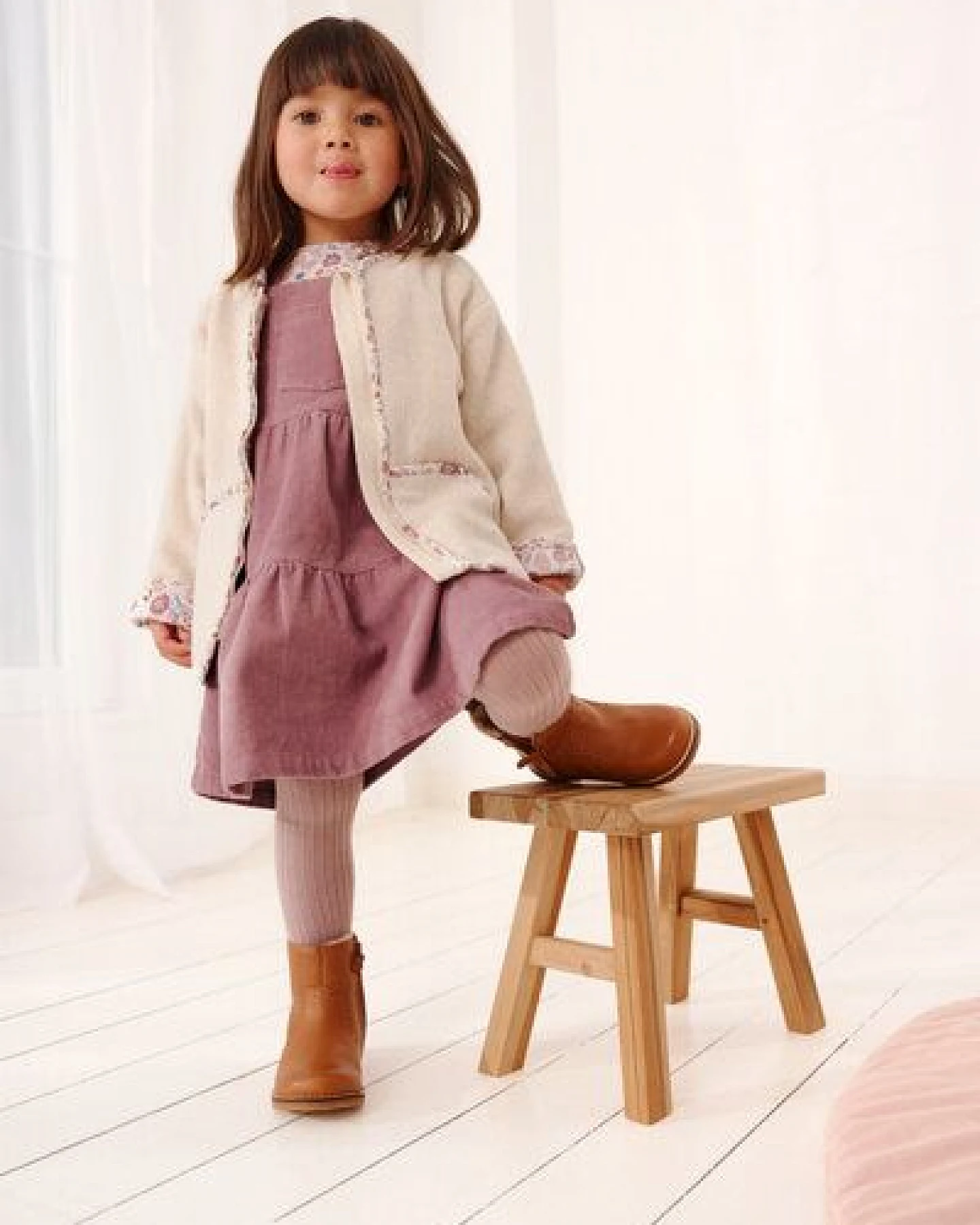 People Wear Organic Fleece Jacke, beige mélange, Bio-Baumwolle – Ansicht 3