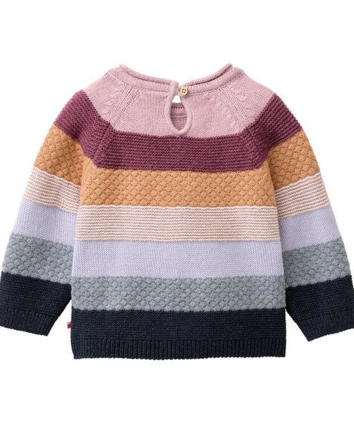 People Wear Organic Strick Pullover, bunt geringelt, Bio-Baumwolle – Ansicht 2