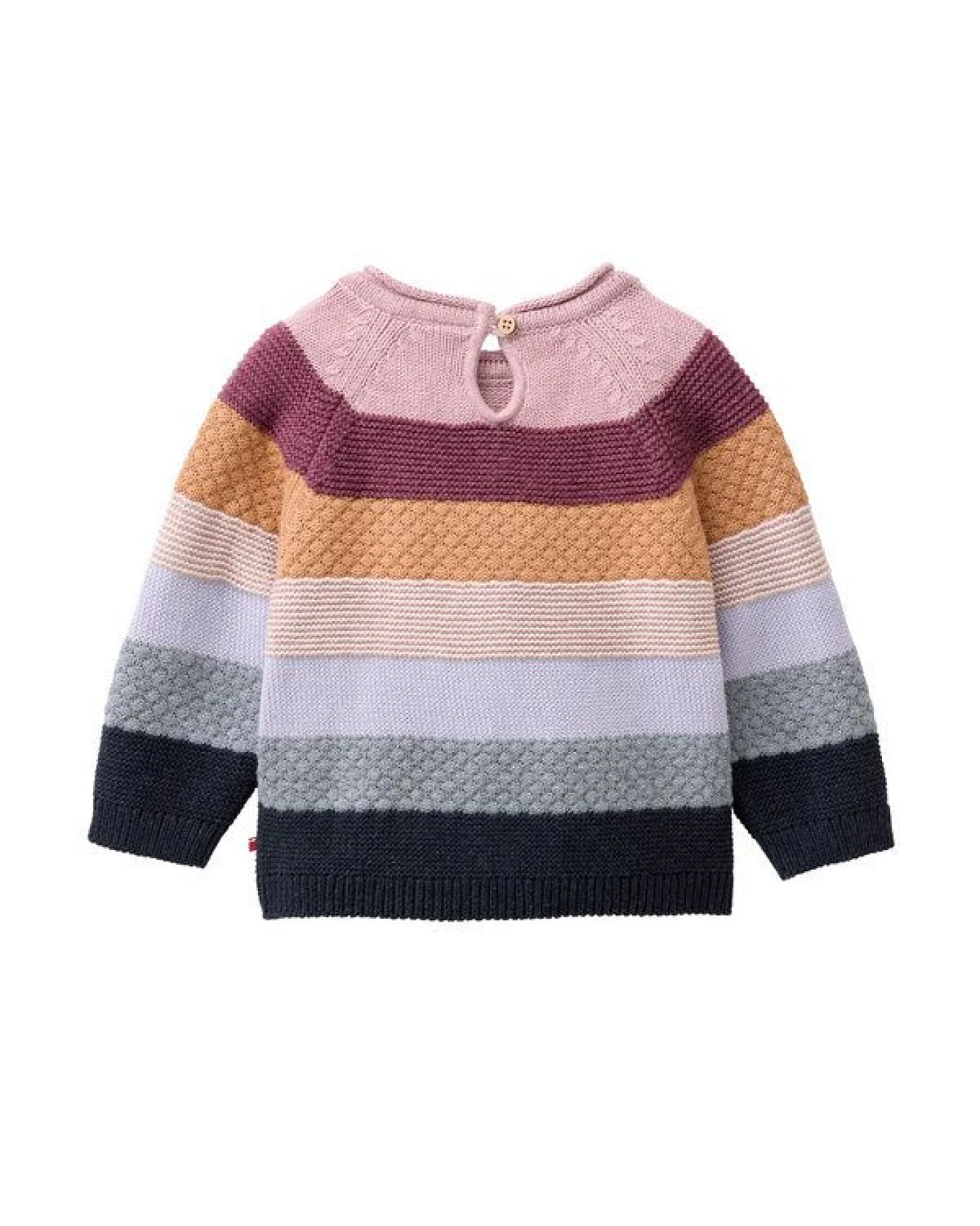 People Wear Organic Strick Pullover, bunt geringelt, Bio-Baumwolle – Ansicht 2