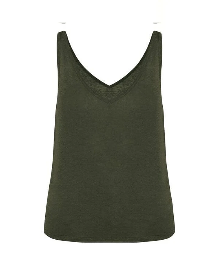 Greenspired Damen-Tanktop aus 100 % Leinen - 190g/m²