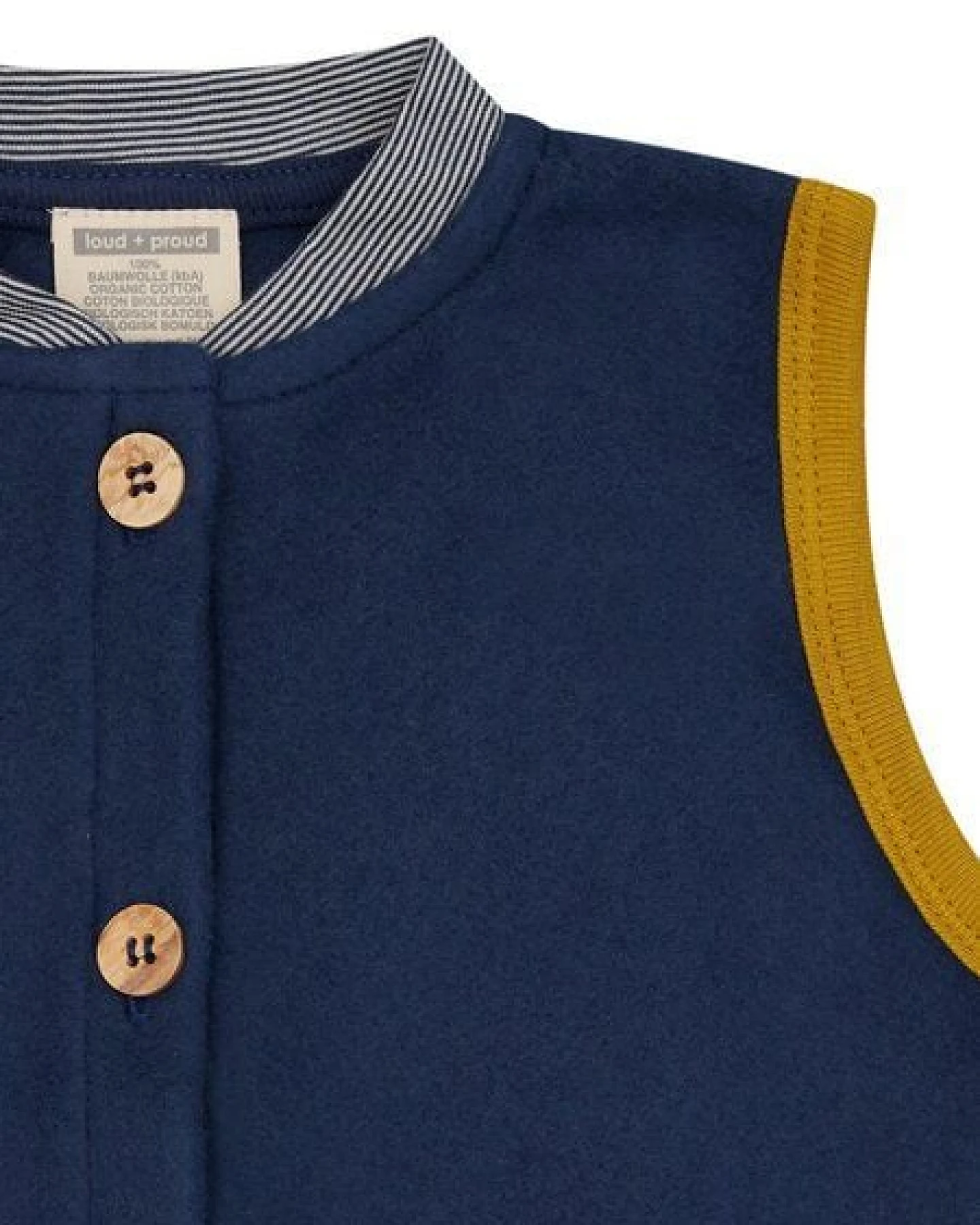 loud + proud Babys & Kinder Weste aus Baumwoll-Fleece, GOTS-zertifiziert – Ansicht 3
