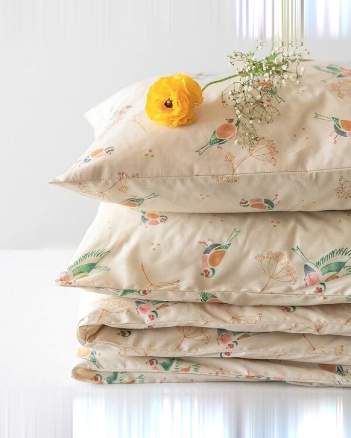 Lesen - Design-Bettwäsche Nachhaltiges Bettwäsche-Set aus 100% Popeline - Stieglitz