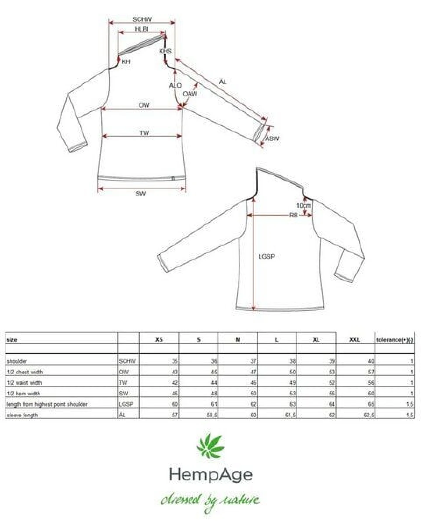 HempAge Damen Apartes Langarmshirt Hanf/Biobaumwolle – Ansicht 3