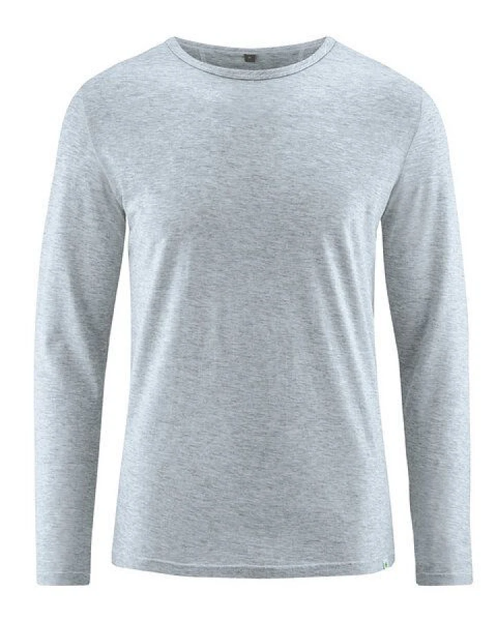 Hempage Herren Langarmshirt mit Yakwolle/Hanf/Bio-Baumwolle