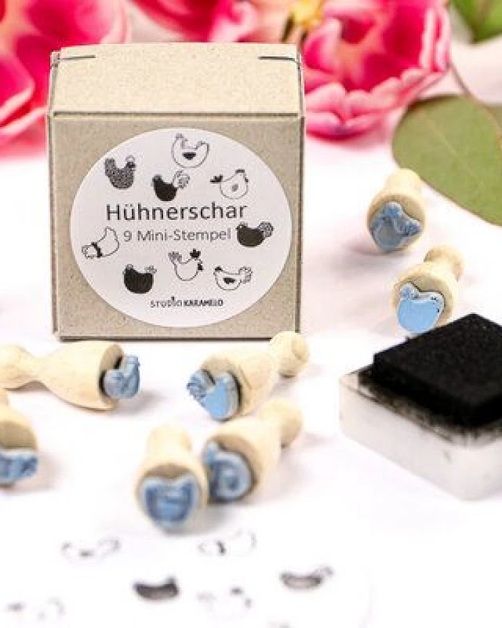 STUDIO KARAMELO Mini Stempel SET Hühner