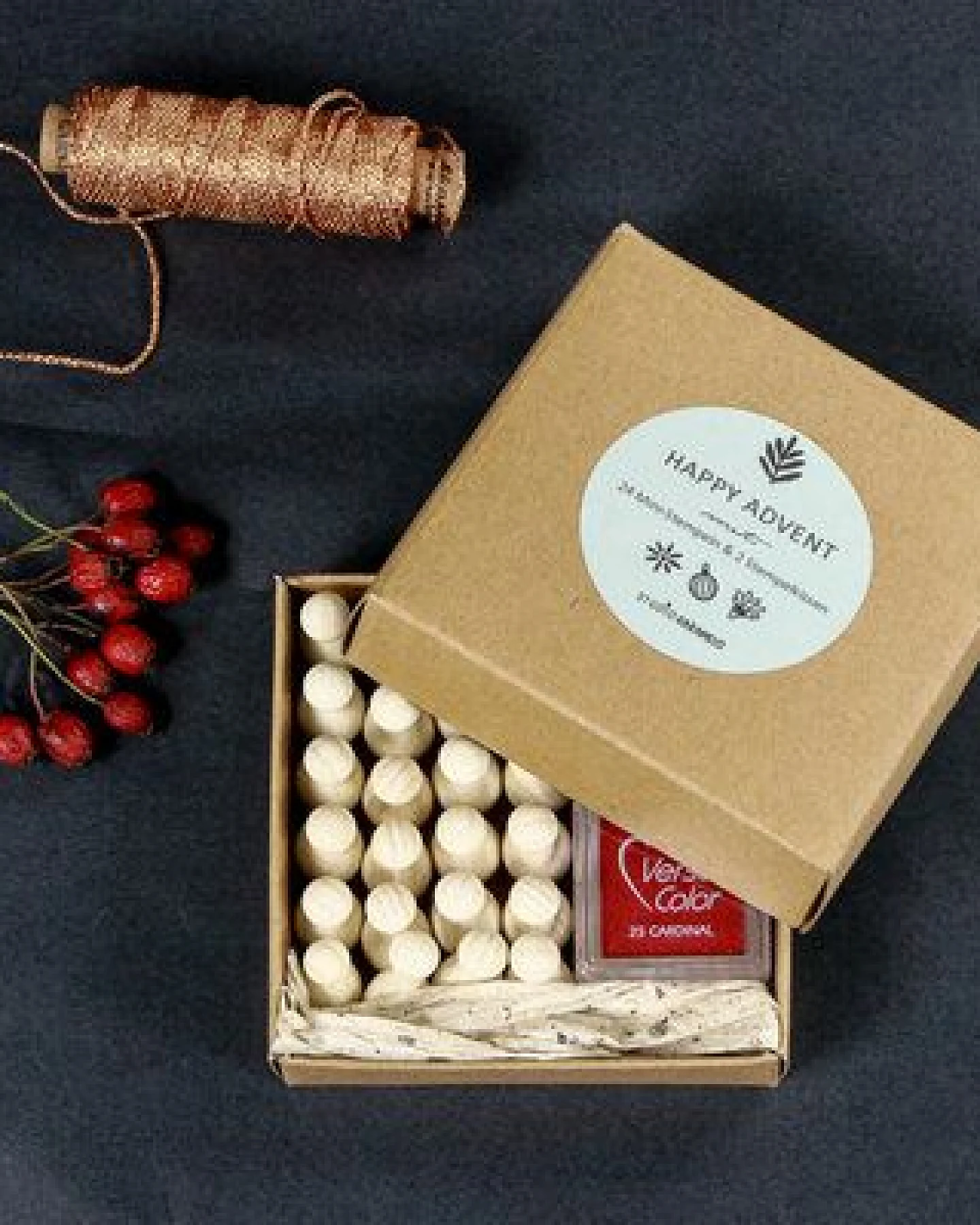 STUDIO KARAMELO HAPPY ADVENT Weihnachts-Stempel Set mit Stempelkissen – Ansicht 2