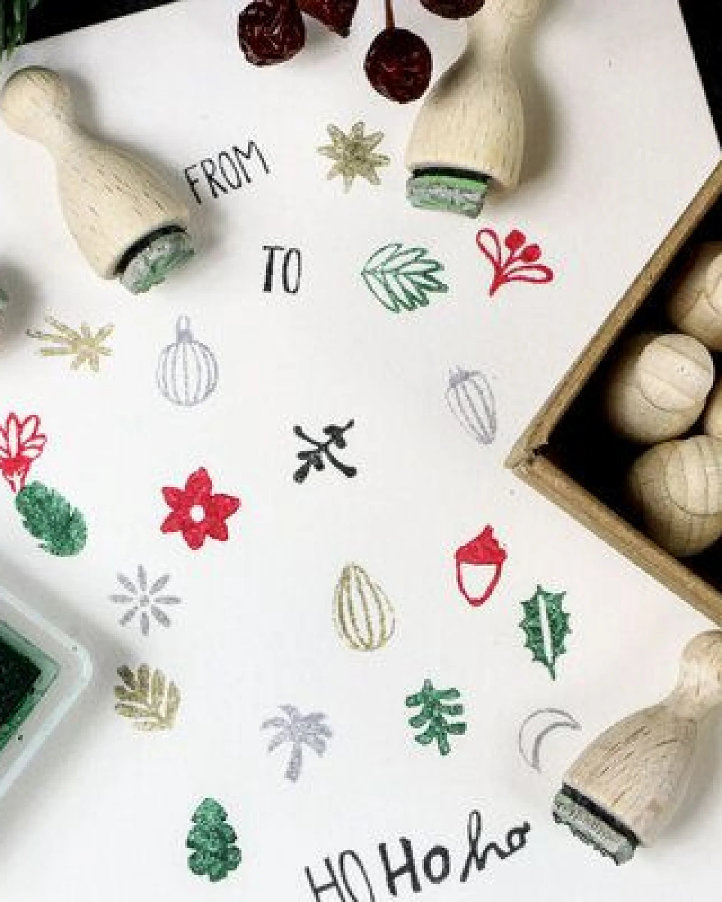 STUDIO KARAMELO HAPPY ADVENT Weihnachts-Stempel Set mit Stempelkissen – Ansicht 3