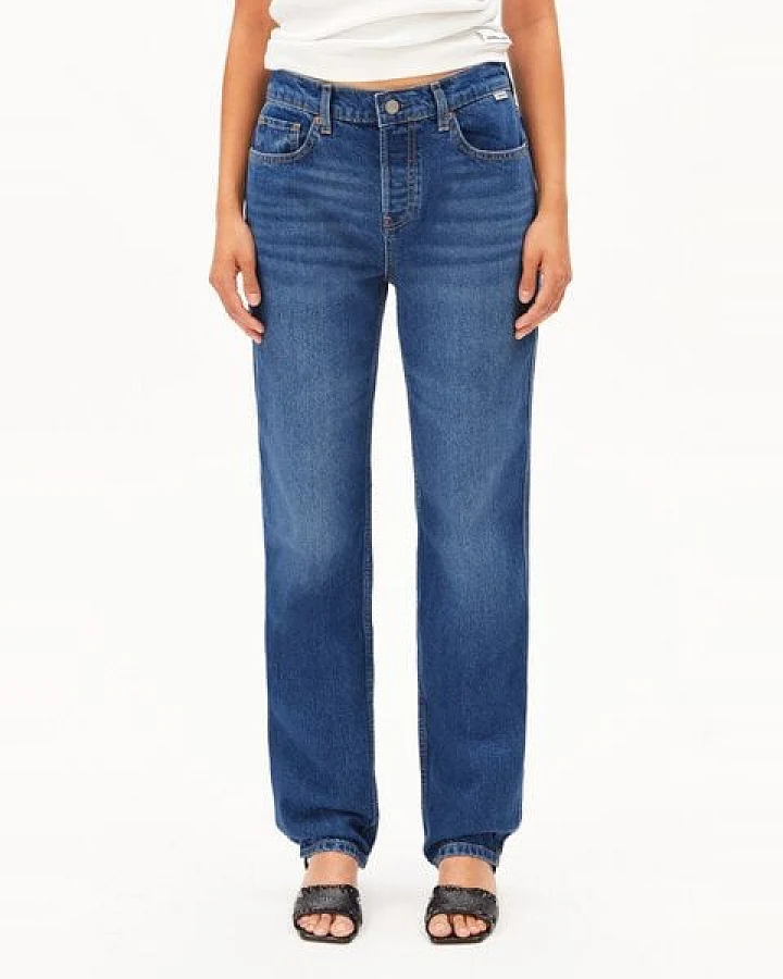 ARMEDANGELS AAVELINE Damen Straight Jeans recycelte Baumwolle