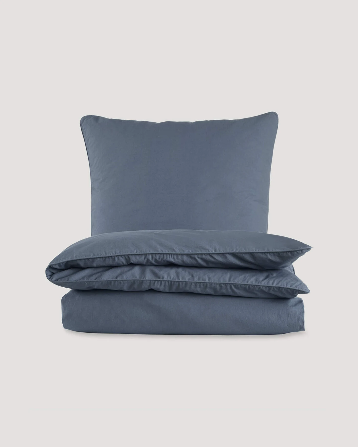hessnatur Perkal Bettwäsche-Set aus Bio-Baumwolle - blau - Größe 200x200 / 2x40x80 cm – Ansicht 3