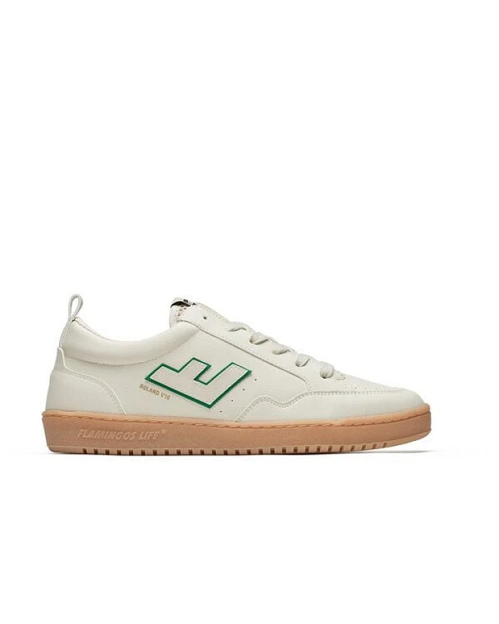 Flamingos' Life Veganer Sneaker Damen und Herren Roland V.10 Gesso Green Naturale