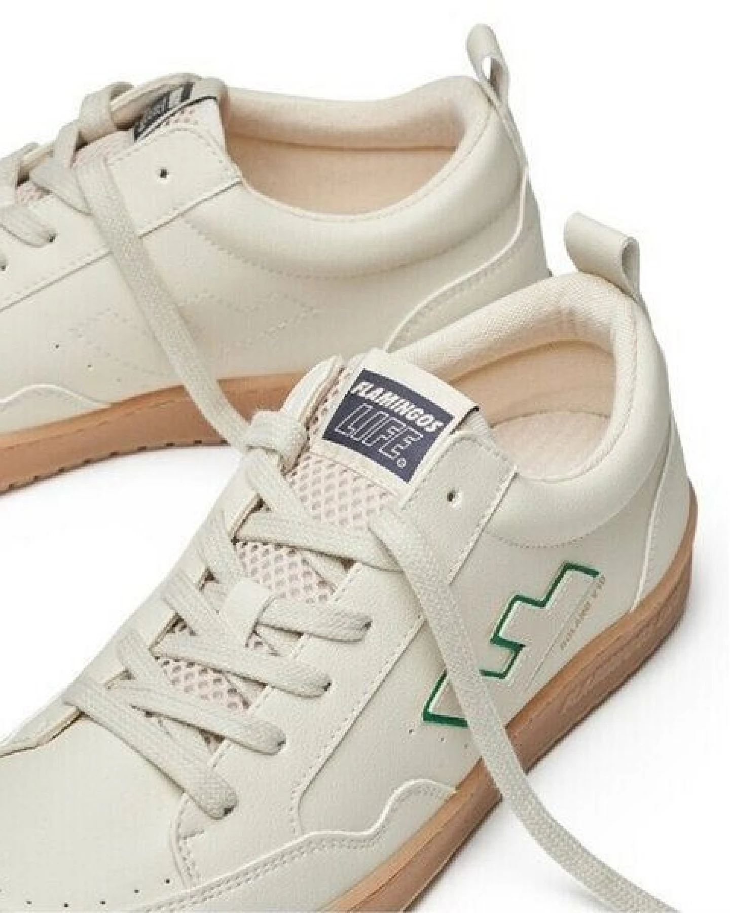 Flamingos' Life Veganer Sneaker Damen und Herren Roland V.10 Gesso Green Naturale – Ansicht 3