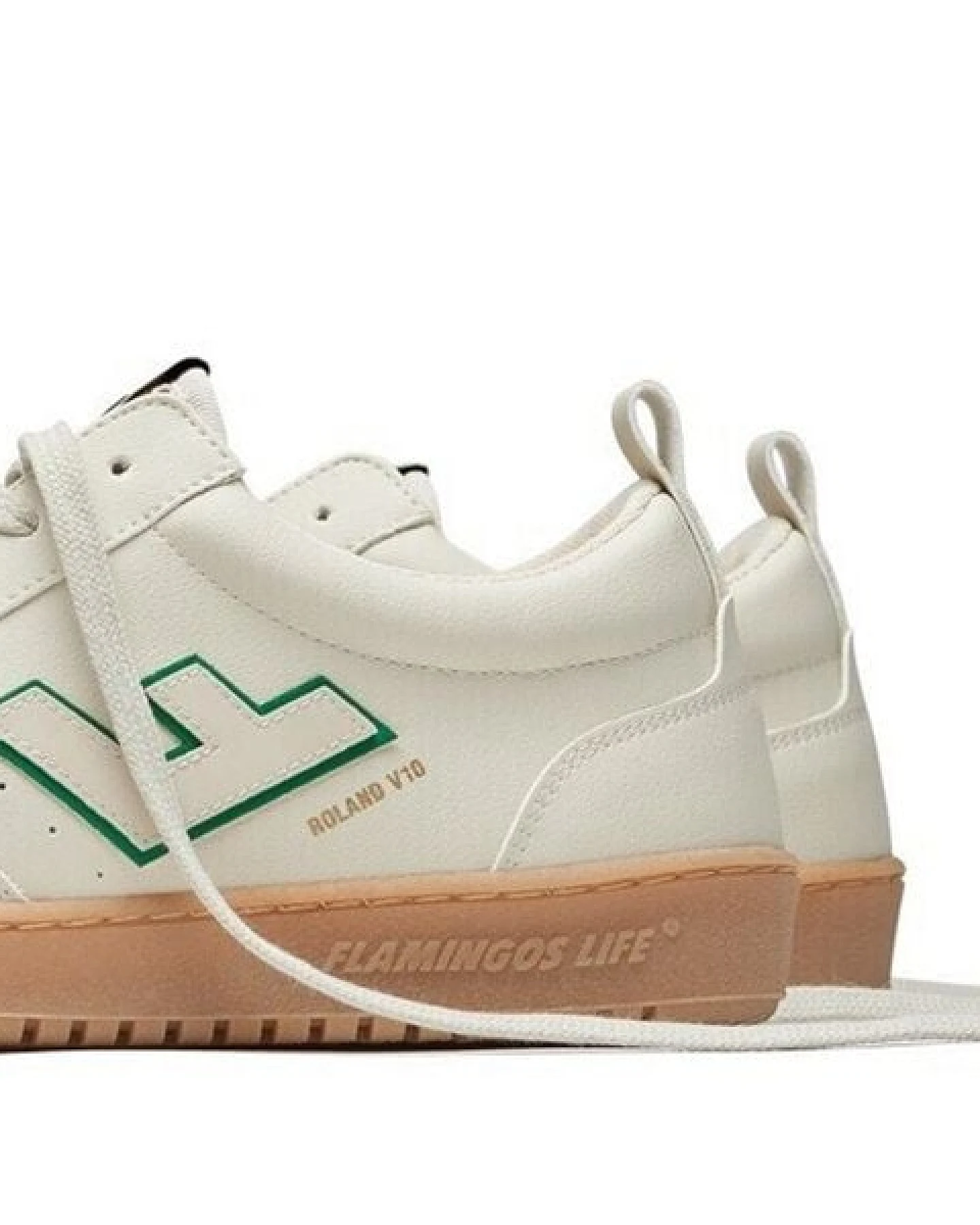 Flamingos' Life Veganer Sneaker Damen und Herren Roland V.10 Gesso Green Naturale – Ansicht 4